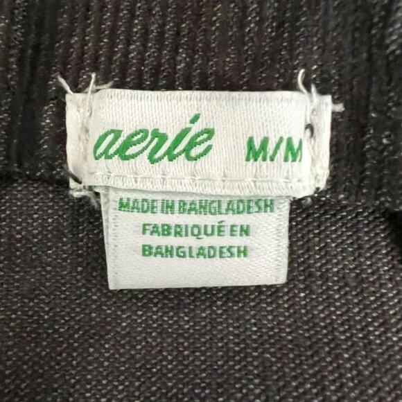 Aerie NEW Corduroy Overall In Charcoal Gray Size M - Picture 12 of 15